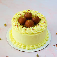 Vanilla Cake with Gulab Jamun 500 grams