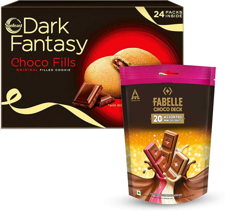 Velvety Sunfeast Dark Fills Cookies with Rich Fabelle Chocolate combo