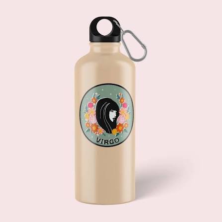 Virgo Zodiac Sign Printed Sipper Bottles for Astrology Fans