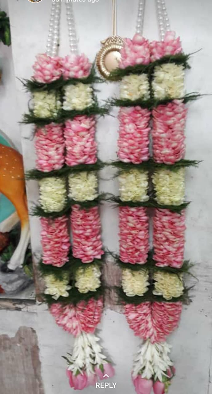 Whit & Pink Roses Exclusive Jaimala