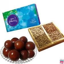Wholesome treats with luscious Gulaab Jamun and Delectable Chocolate combo