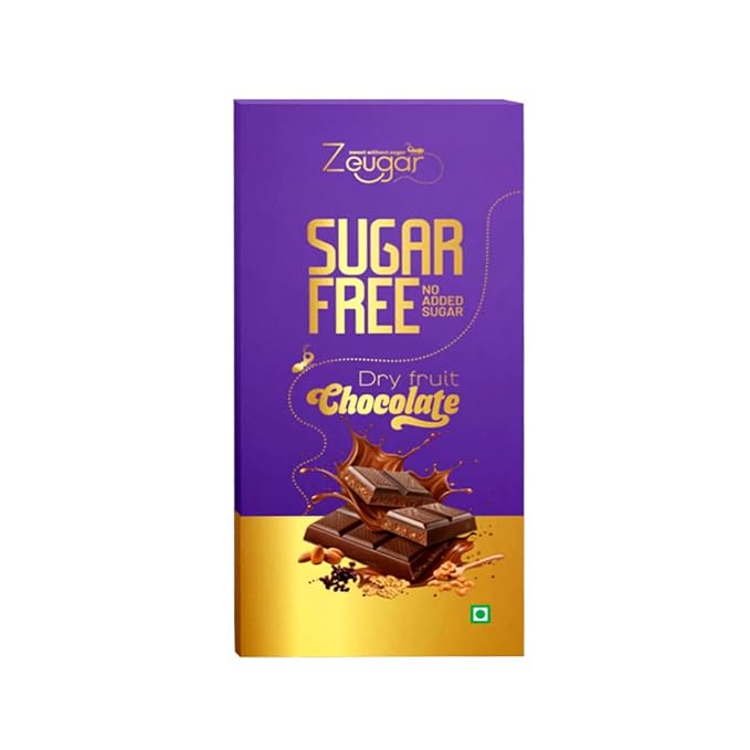 Zeugar Sugar-Free Dry Fruit Chocolate